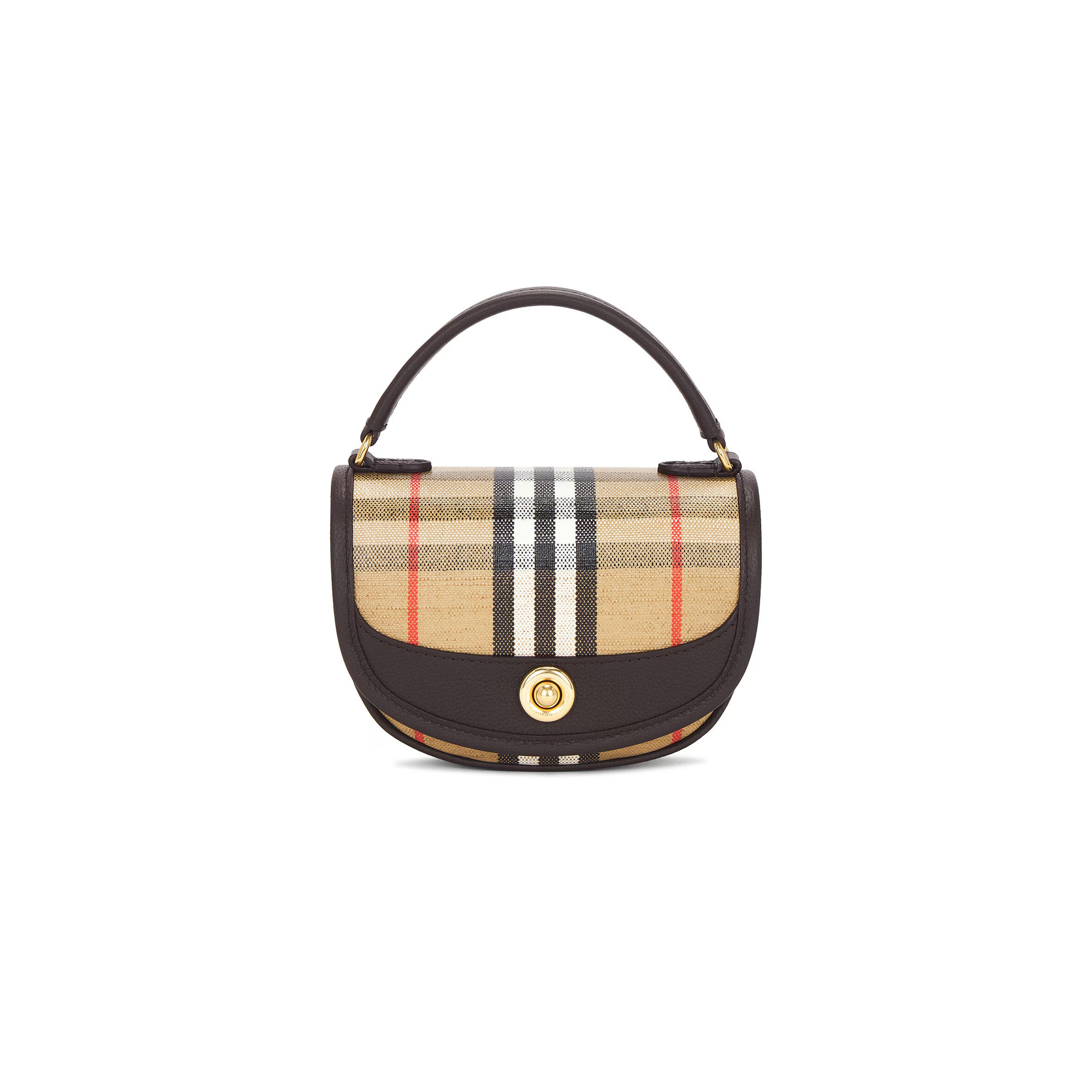 Bv*b*rry mini highlands bag in check canvas 81122401 (19*11*5cm)